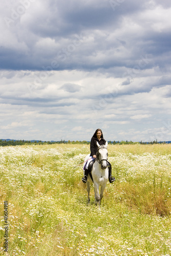 Photo: equestrian on horseback equestrian on horseback