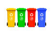 Photo: Large colorful trash cans collection Large colorful trash cans collection