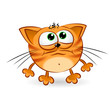Sad cartoon cat