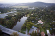 Highly detailed aerial city view with crossroads, roads, houses, Highly detailed aerial city view with crossroads, roads, houses,