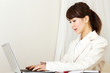 Beautiful business woman using a laptop computer