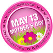 Button Flowers "May 13 Mother´s Day" pink