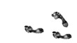 Footprint. Steps on white Footprint. Steps on white