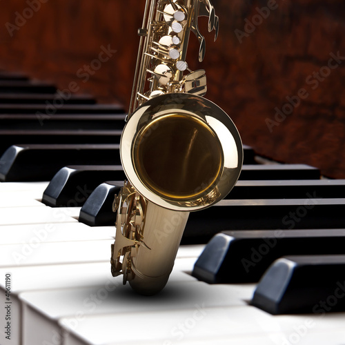 Illustration: Saxophon Piano Hintergrund Saxophon Piano Hintergrund