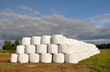 Bales of hay.