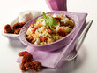 brown rice with ricotta and dried tomatoes