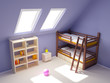child room on attic