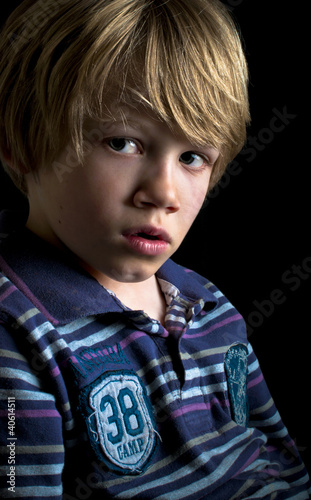 Photo: Serious boy Serious boy