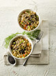 canvas print picture - risotto with poppy seed and carrots,healthy food
