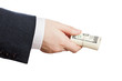 Dollar currency in hand