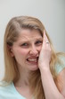 Woman with toothache