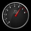 Modern auto speed meter on black,included clipping path Modern auto speed meter on black,included clipping path