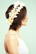 Beautiful woman in flower crown Beautiful woman in flower crown
