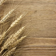 wheat on the wood background