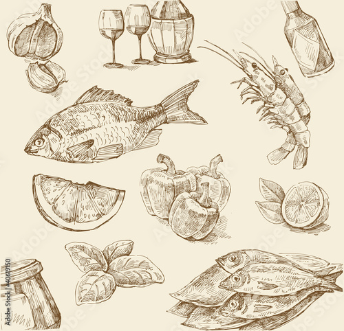 Vector: food set food set
