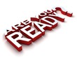 words Are You Ready in 3D red and white letters