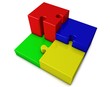 Puzzle_bunt als Treppe