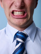 angry man shouting at camera. Close up