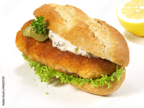 Photo: Backfisch im Brötchen Backfisch im Brötchen
