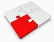 Puzzleteil rot