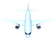 Jet airplane front view