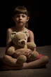 Littel Girl With Teddy