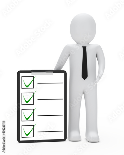 Illustration: businessman checklist businessman checklist
