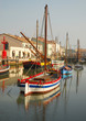Cesenatico harbor, antique fishing sailing boats