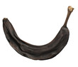 Dry brown banana isolated on white background Dry brown banana isolated on white background