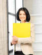 woman with folder