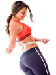 Woman taking body measurements