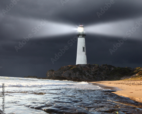 Illustration: Collage with lighthouse Collage with lighthouse