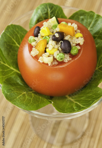 Photo: Tomato Stuffed with Quinoa Salad Tomato Stuffed with Quinoa Salad
