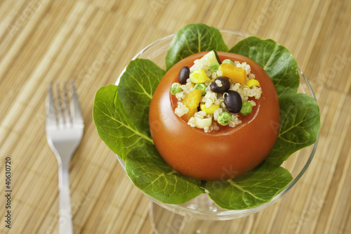 Photo: Tomato Stuffed with Quinoa Salad Tomato Stuffed with Quinoa Salad