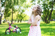 Little girl in summer park
