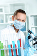 Young scientist working in laboratory