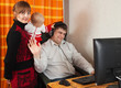 mother and daughter disturbs  father