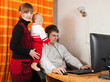 Man works at home
