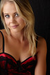 Blonde caucasian woman