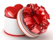 Illustration: Circle gift box with heart Circle gift box with heart