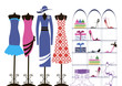 shoes stand on a shelf in a large female cabinet