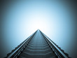Railroad over white background. 3d image