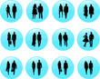 Buttons with business people - vector Buttons with business people - vector