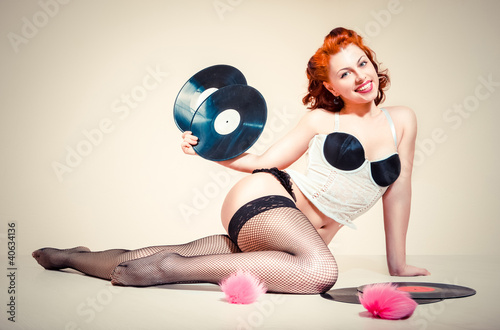 Photo: Pin-up girl. American style Pin-up girl. American style