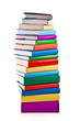 Pile of books on white background Pile of books on white background