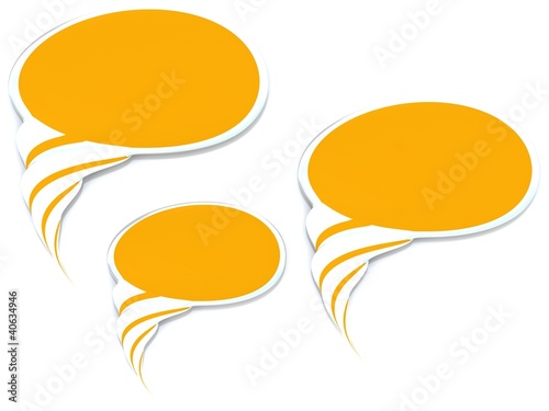 Illustration: Blank speech bubbles. Blank speech bubbles.
