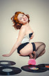 Pin-up girl. American style Pin-up girl. American style