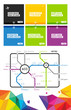 Elements of Infographics with buttons and menus