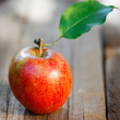 apple on wooden board