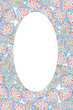 flowers frame in white background